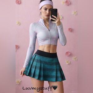 👗🖤RARE Lululemon Geo Peacock Black Pace Rival Skirt